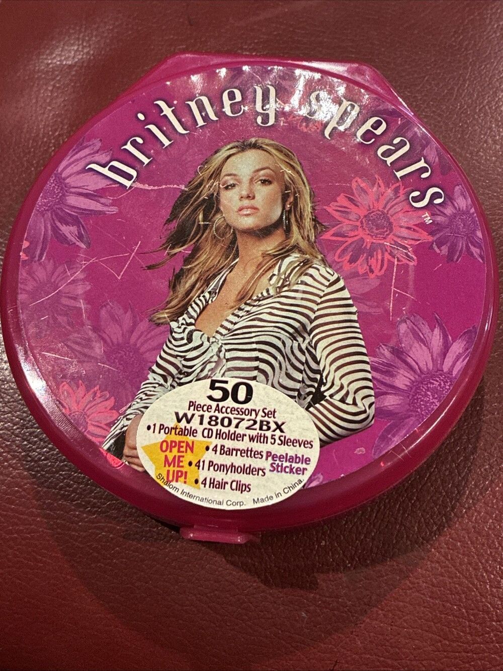 Vintage 2001 Britney Spears CD Case Holder & Sealed Y2K Hair Accessory Set Rare